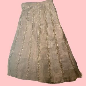 Vintage Suede Maxi Skirt